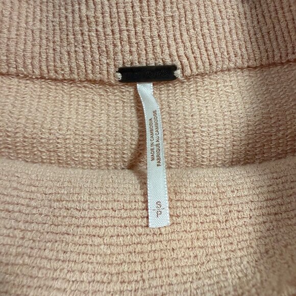 Free People Ottoman Slouchy Peach Oversized Tunic Sweater Size S - Picture 2 of 7